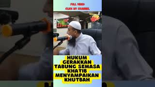 GERAKKAN TABUNG SEMASA KHATIB MENYAMPAIKAN KHUTBAH#ustazazharidrus#tabungmasjid#jumaat