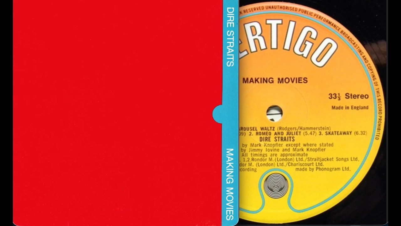 英LP Dire Straits Making Movies UK盤 ステレオ Dire Straits - 1st UK press - Making Movies - side 1 - YouTube