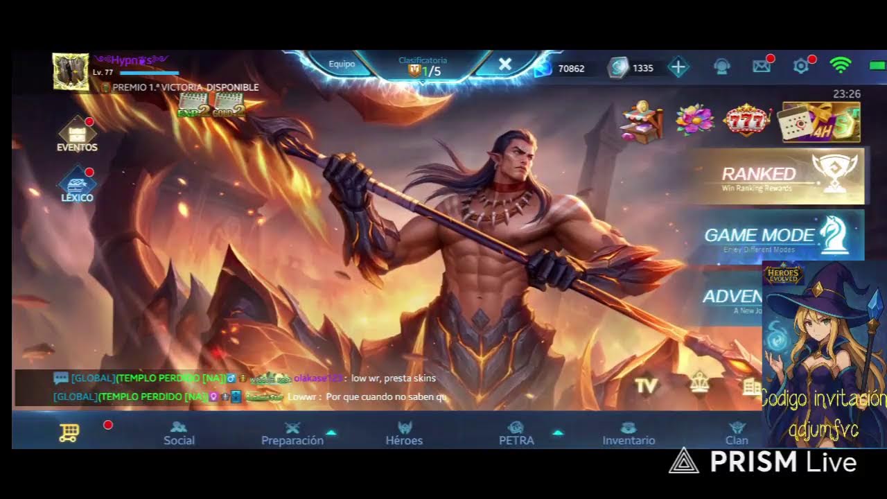 Heroic Team Chanel presentando héroes evolved