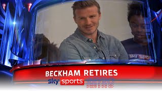 The moment David Beckham announced his retirement from football