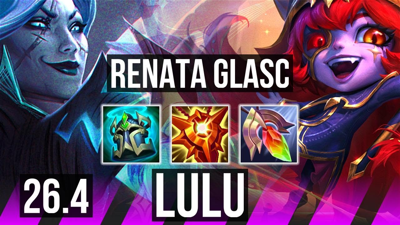 RENATA GLASC & Yunara vs LULU & Vayne (SUP) | 6k gold comeback | EUW Master | 26.4