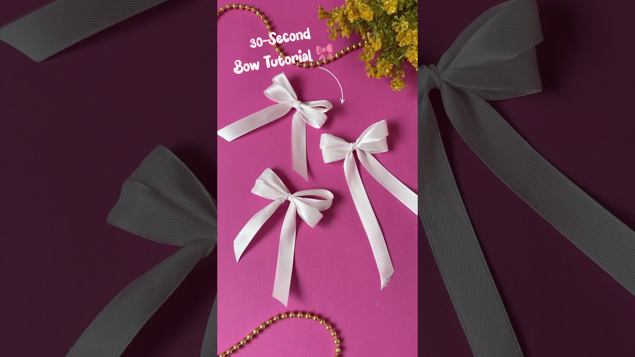 DIY bow tutorial | 30 seconds 🥹🎀 
