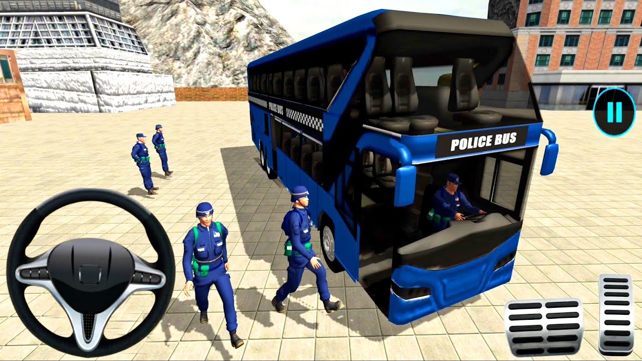 Us Police Bus Mountain Driving Simulator Games - Android Gameplay