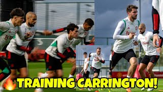 ?SEE NOW ?AMRABAT TRAINING WITH HOJLUND, MOUNT, MAGUIRE, ERIKSEN,GARNACHO - MAN UNITED TRAINING