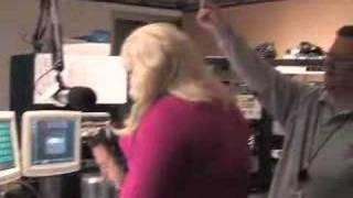 Rhonda Jr. in studio with Rick Dees