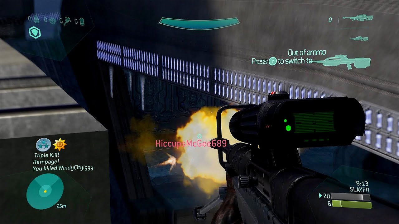 this is what playing halo on 200 ping looks like...