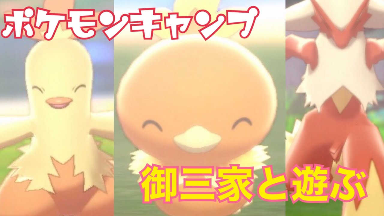 ポケモンキャンプ 5 アチャモ ワカシャモ バシャーモと遊んだらめちゃくちゃ可愛いかった件 女性実況者 Youtube
