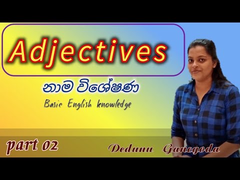 What is an adjective? (නාමවිශේෂණ) adjectives for kids part 02