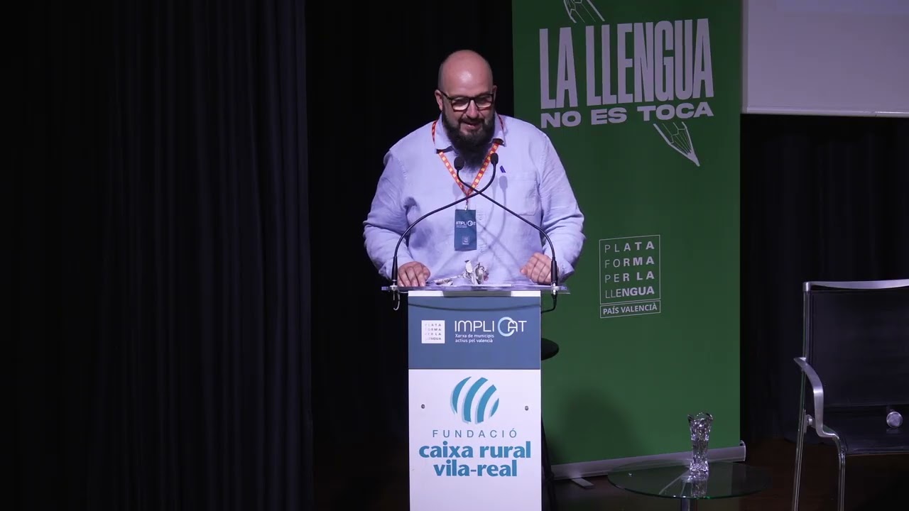 Benvinguda institucional de la 1a Trobada ImpliCAT al País Valencià, a càrrec de Santi Cortells