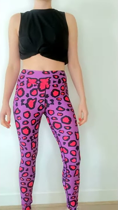 Pink and Black Yoga Leggings