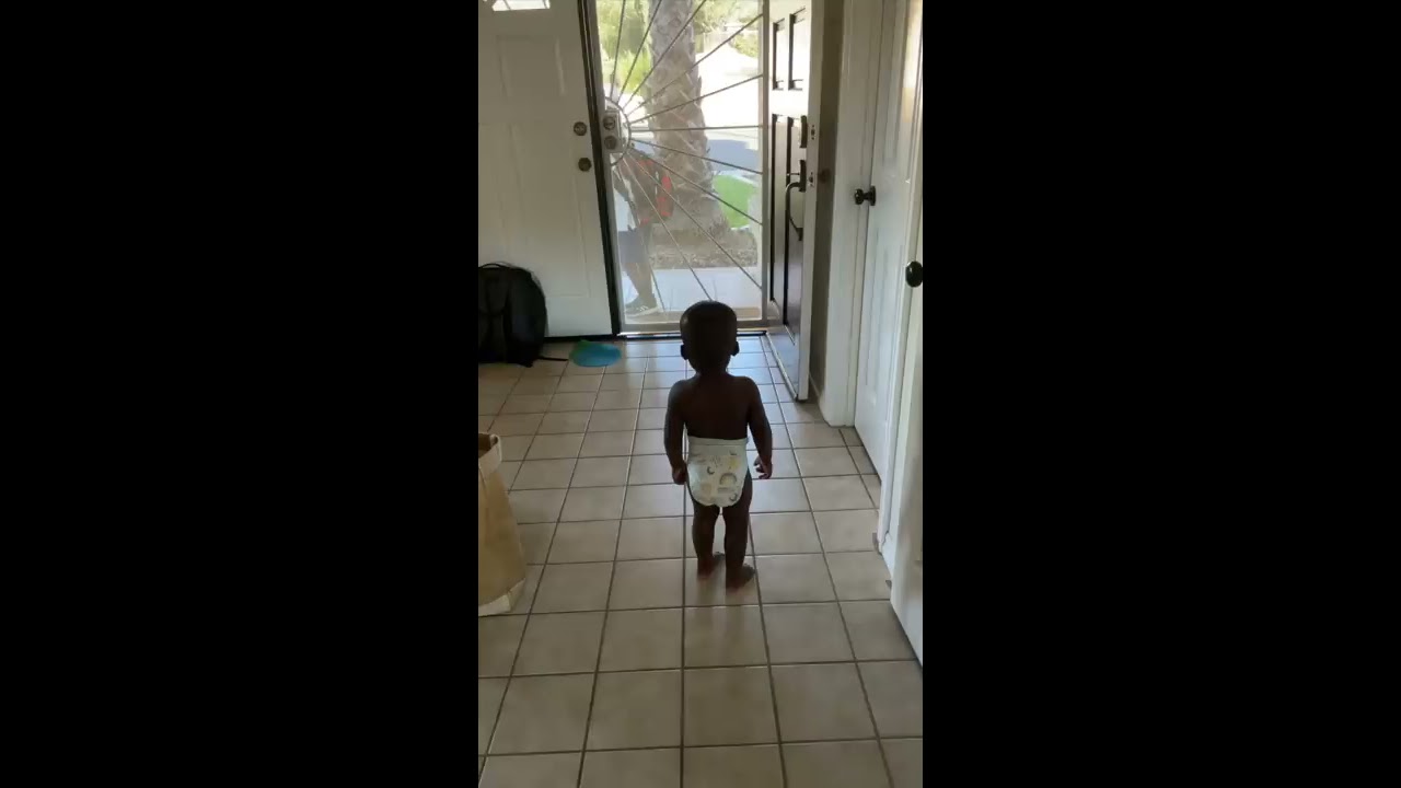 Baby Loses It When Brother Sister Leave For School