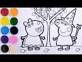 Halloween Peppa Pig de Bruja y Suzy Sheep de Dracula Dibujos Para Niños Learn Colors FunKeep