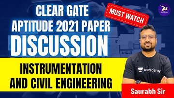 GATE Aptitude 2021 Paper Discussion I Instrumentation and Civil Engineering