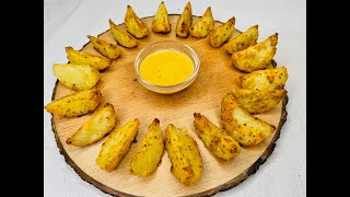 Perfect Crispy Garlic Cheese Potatoes | Delicious | Cheese sauce | NO Fry | Gluten Free Recipe