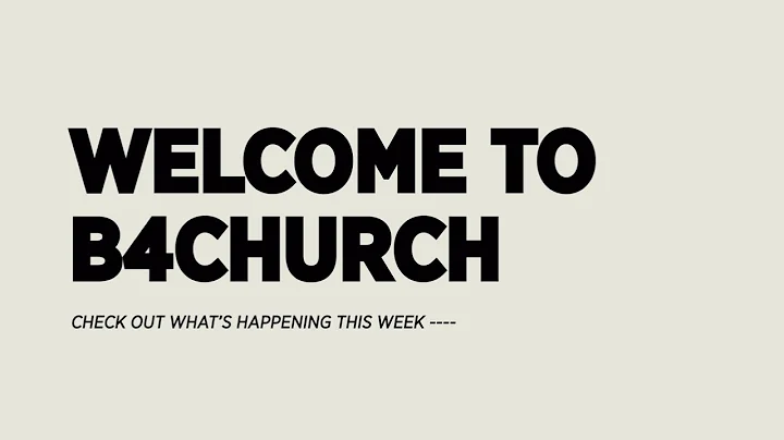 B4Church Online Service