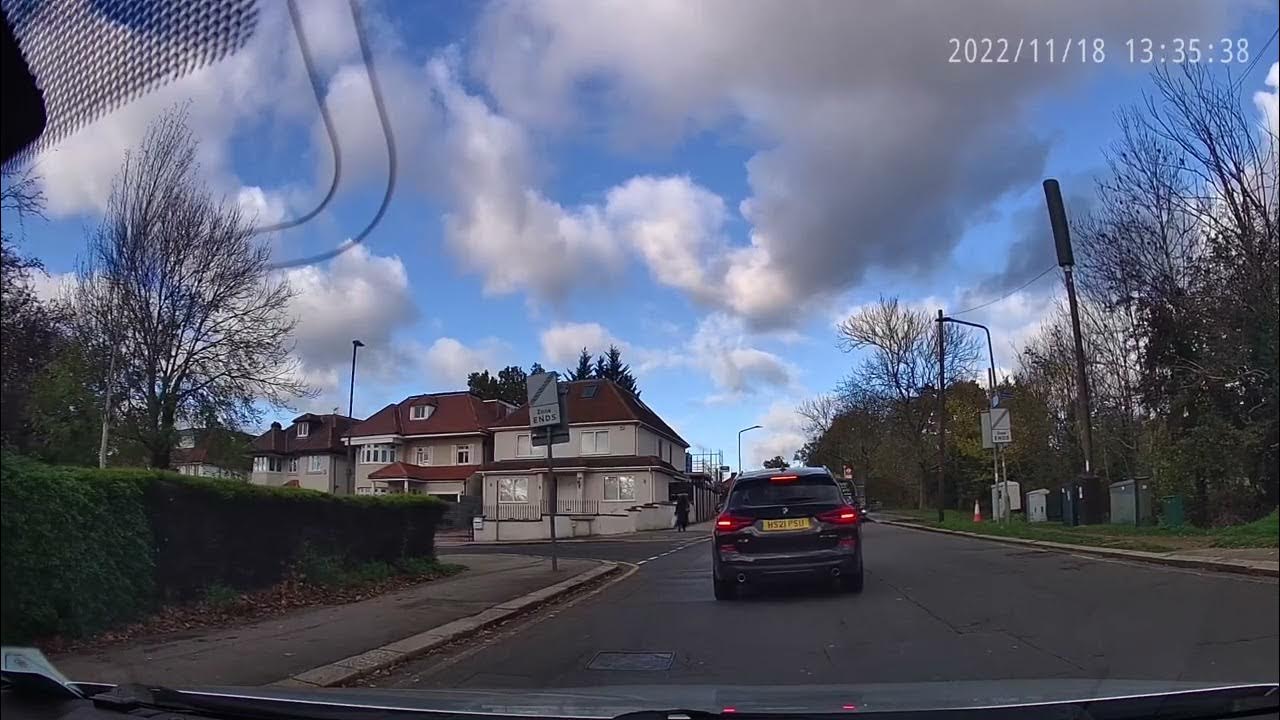 Mill hill driving test partial route and surrounding area 17th Nov 22