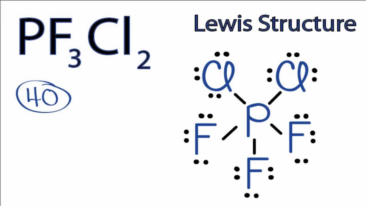 PF3Cl2, PF3Cl2 Lewis Structure, Lewis Structure for PF3Cl2, Lewis D...