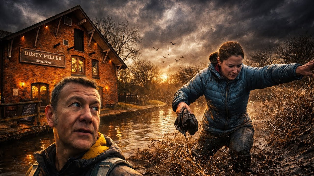 Motorhome pub stop at the Dusty Miller in Wrenbury. The mud on the towpath was APOCALYPTIC!