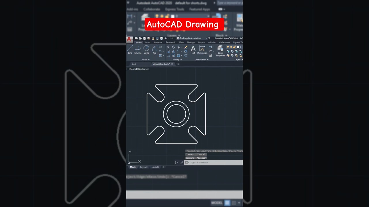 AutoCAD 2D Drawing For Beginners In Hindi @cadcamtechstudy #autocad # ...