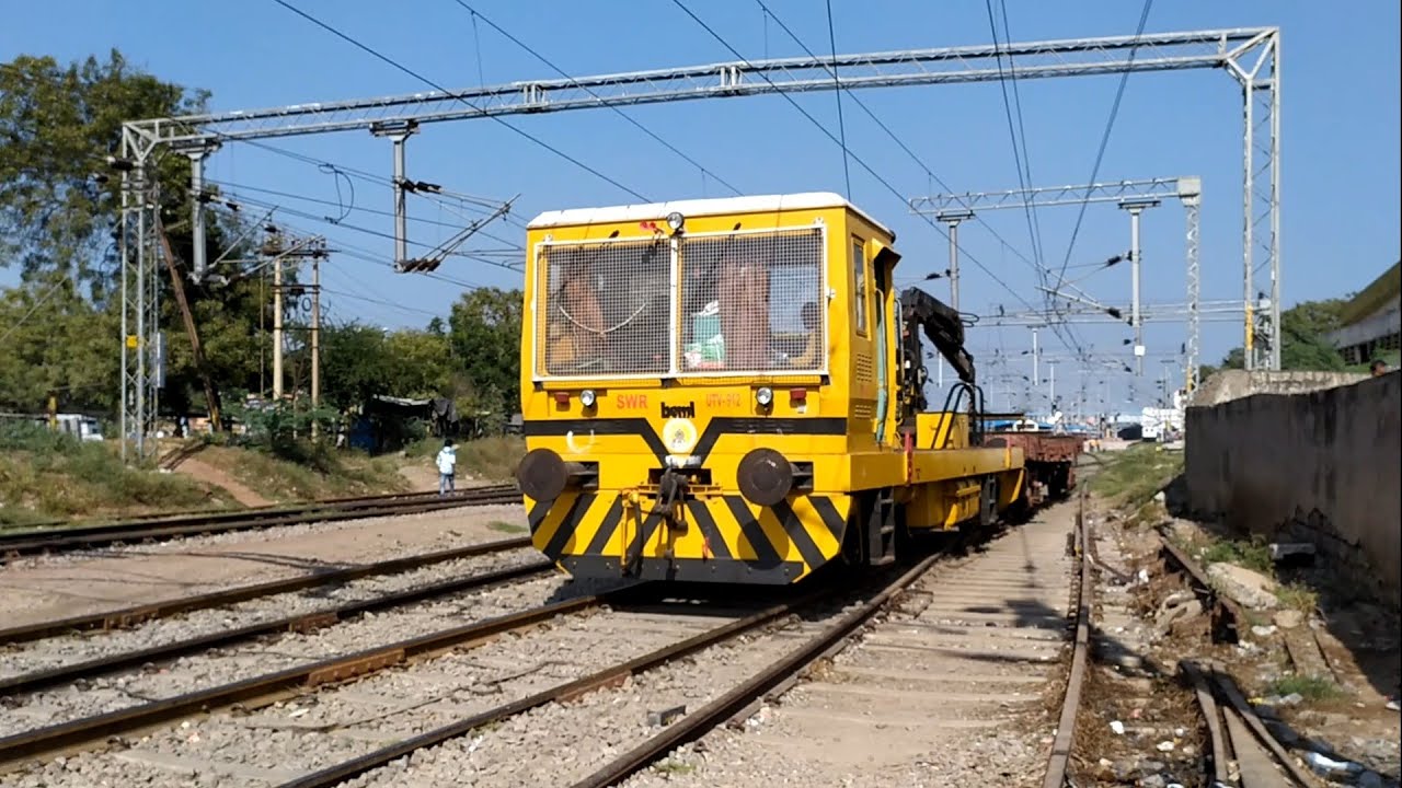 BEML made utility track vehicle was spotted with track renewal material ...