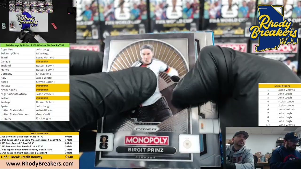 2026 Monopoly Prizm FIFA World Cup Blaster 40 Box PYT #1