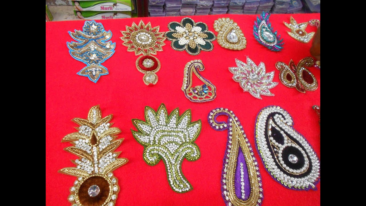 Beaded motif / applique /sewing dress patches a review YouTube