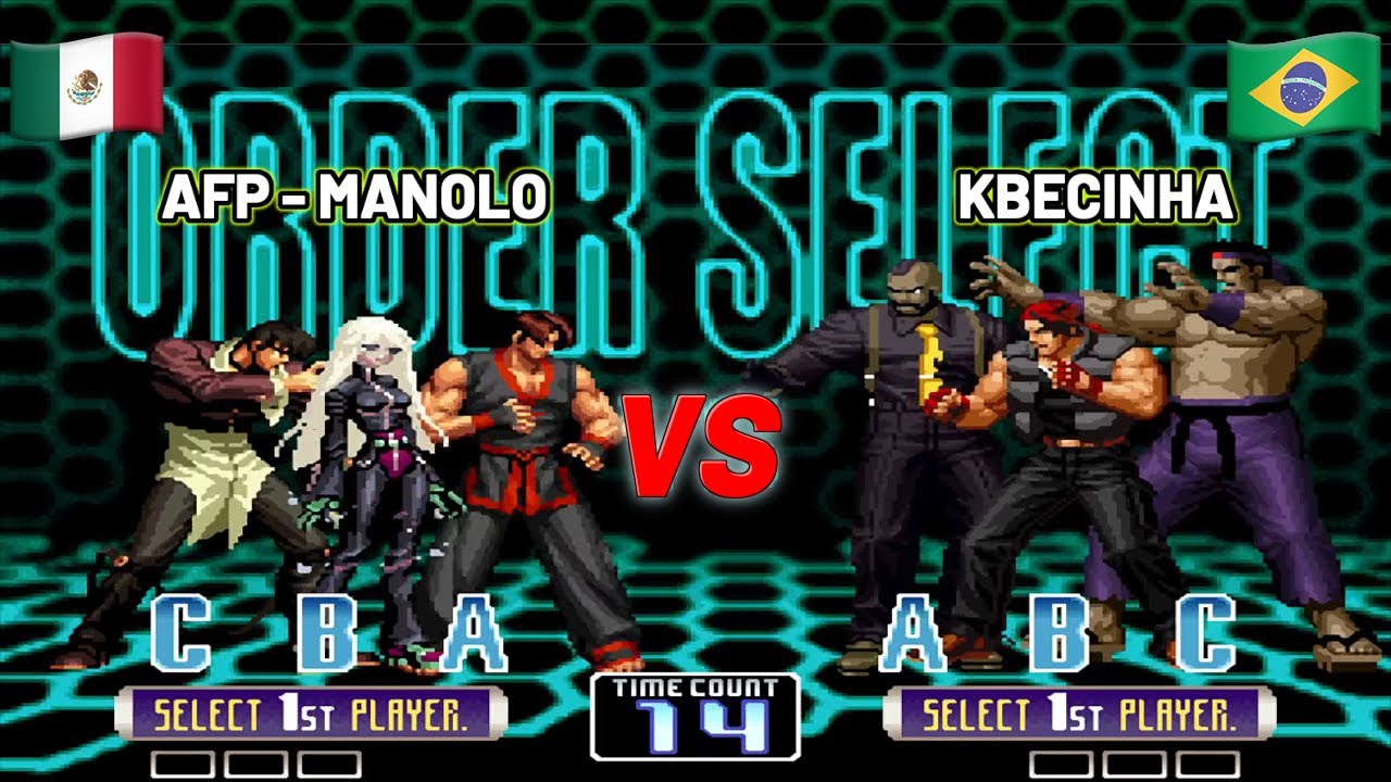 KOF 2002 - Mestre KBECINHA se Enfrenta a Duro Guerrero Mexicano 🔥 FT10 Great Match!