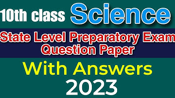 Sslc Science Preparatory Exam Question Paper With Answers 2023 | English Medium