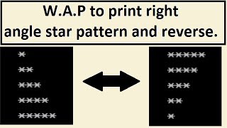 Program to print right angle triangle star pattern and reverse star pattern of it |in c