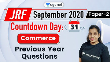 UGC NET Paper 2 Crash Course | Commerce by Pooja Verma | Previous Year Questions