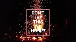Leaf Blower Versus Bonfire #countrylife #bonfire #donttrythis #donttryathome #donttrythisathome