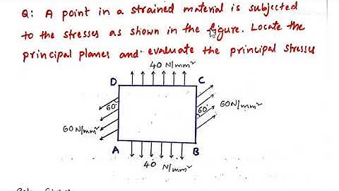 Problem 4 ( case 4 ) on Principal Stresses and Strains, Mechanics of Solids ( Strength of Materials)