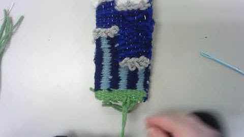 4 - adding fringe to the bottom of a pocket weaving