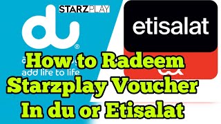How to activate starzplay service through Etisalat Voucher code screenshot 1