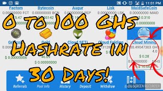 Eobot Cloud Mining - 0 to 100 GHs Hashrate in 30 days!