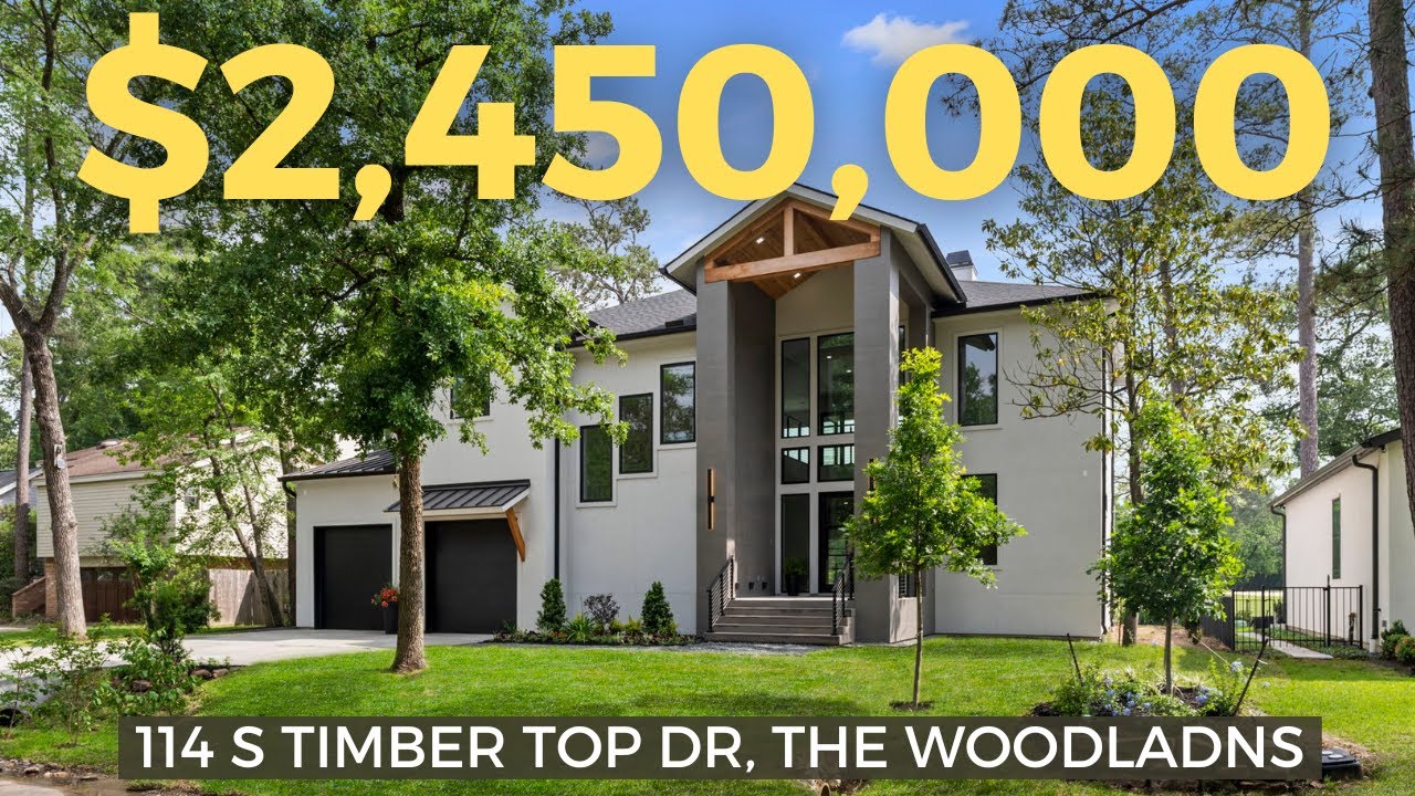 2,450,000 MODERN LUXURY home in The Woodlands TX Tour a NEW
