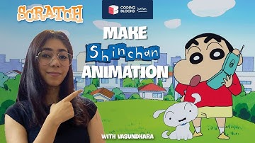 Make Shinchan Animation | Scratch Programming | Easy Coding for Kids | Coding Blocks Junior