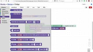 Introducción a Blockly - Calculo de promedios screenshot 4