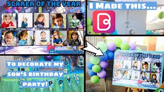 How to Make Scarer of the Month Monsters Inc Picture Collage for Birthday Party