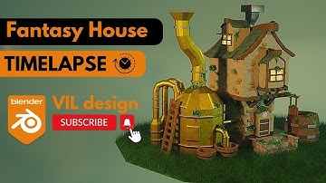 Fantasy house in Blender (TIMELAPSE)