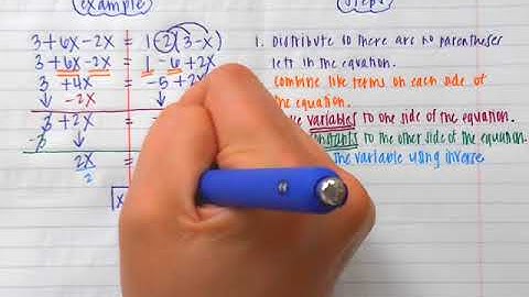 Algebra 1 2.3 Solving Multi-Step Equations Notes