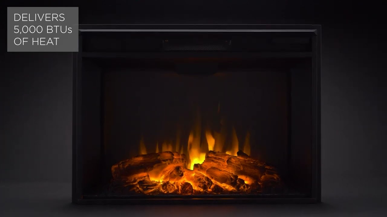 Real Flame Emerson Grand Electric Fireplace in Rustic White