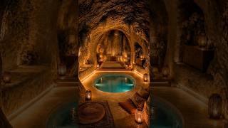 “Hidden bedroom inside a cave 🤯”#trending #luxury #luxurylifestyle #dreamroom #roomtour