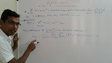 GATE 2017 Q.NO-4 MATHEMATICS ANSWER KEY, COMPLEX ANALYSIS -LAURENT