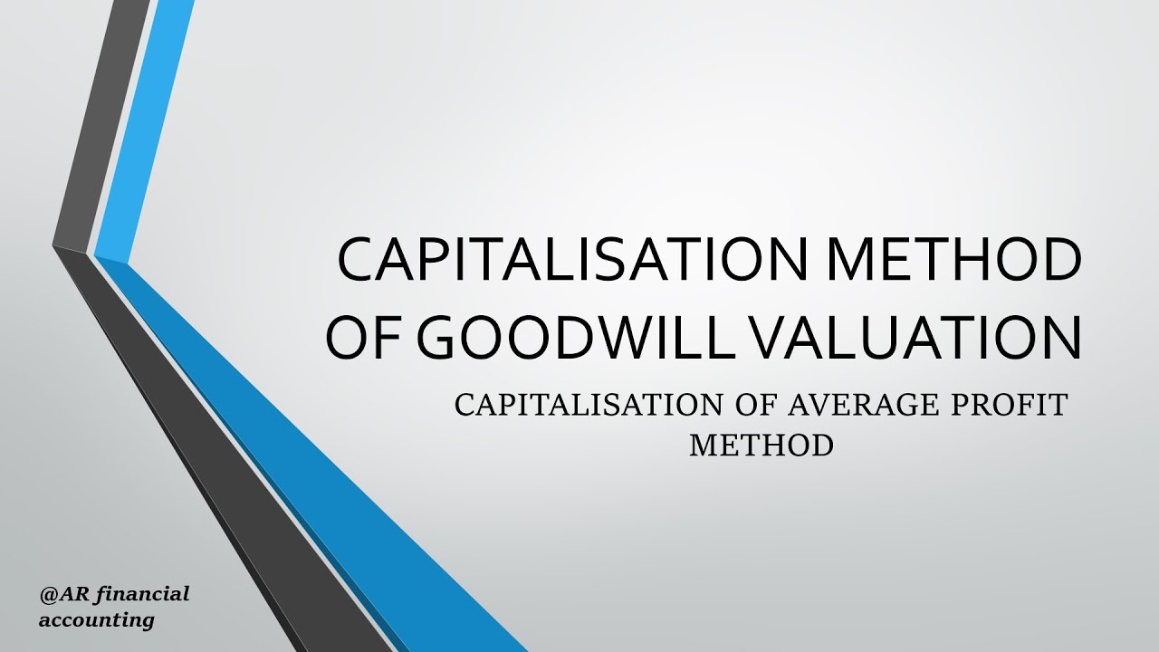 Capitalisation of Average profit for Goodwill valuation
