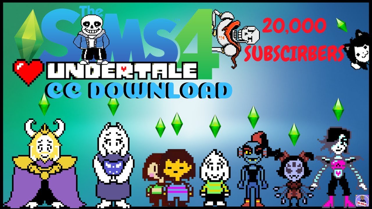 ALL UNDERTALE CC FOR SIMS 4 DOWNLOAD (20,000 Sub Special) - 