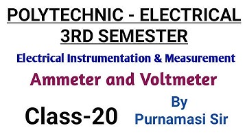 EIM ! ammeter & voltmeter ! mc & mi type instrument ! class 20 ! chapter 2