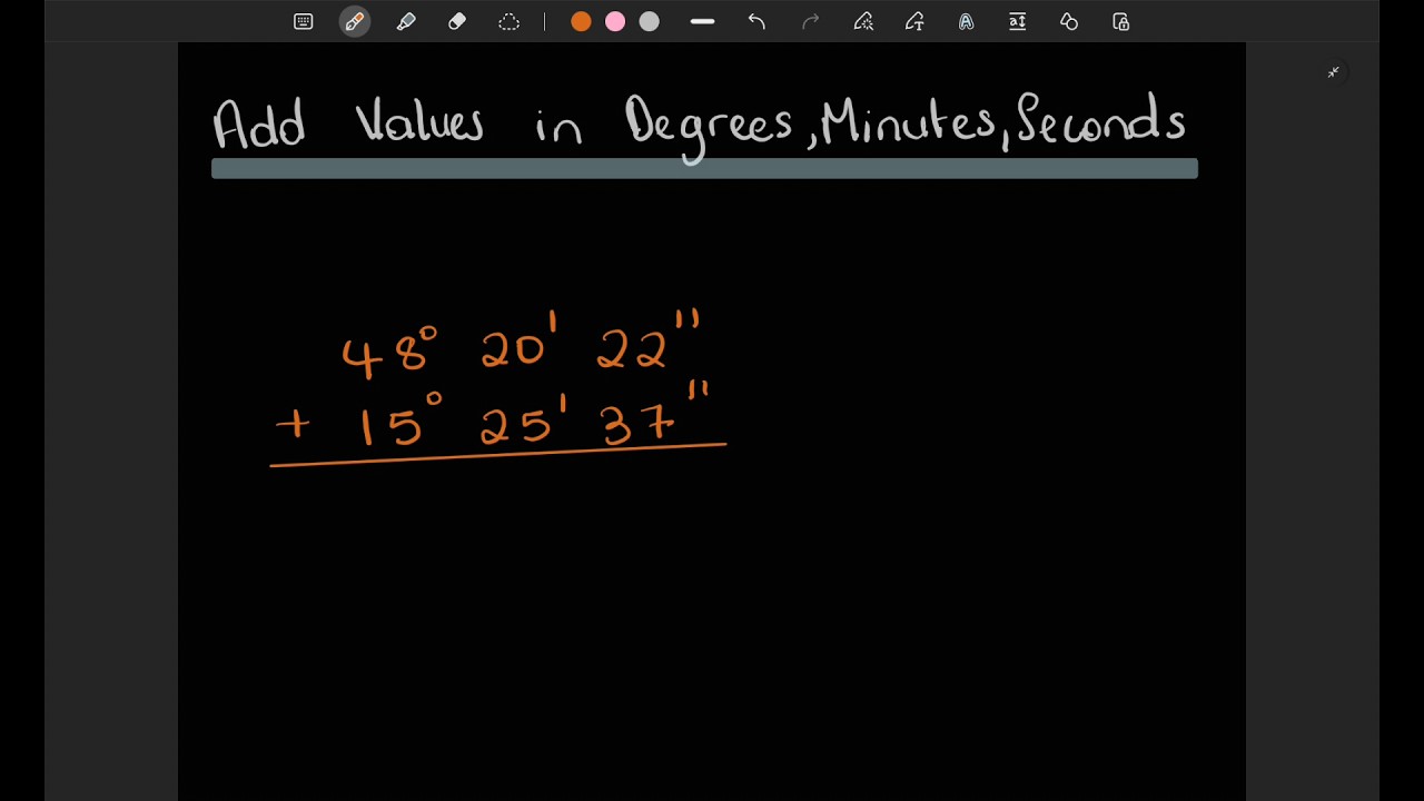 How to add Values in Degrees Minutes and Seconds |DMS Form - YouTube