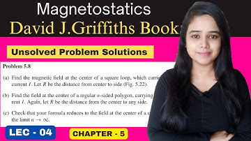Find the magnetic field at center of square loop |David J. Griffiths
