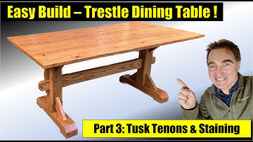 How to Build a Farmhouse Dining Table.  Part 3: Tusk Tenons & Final Result!